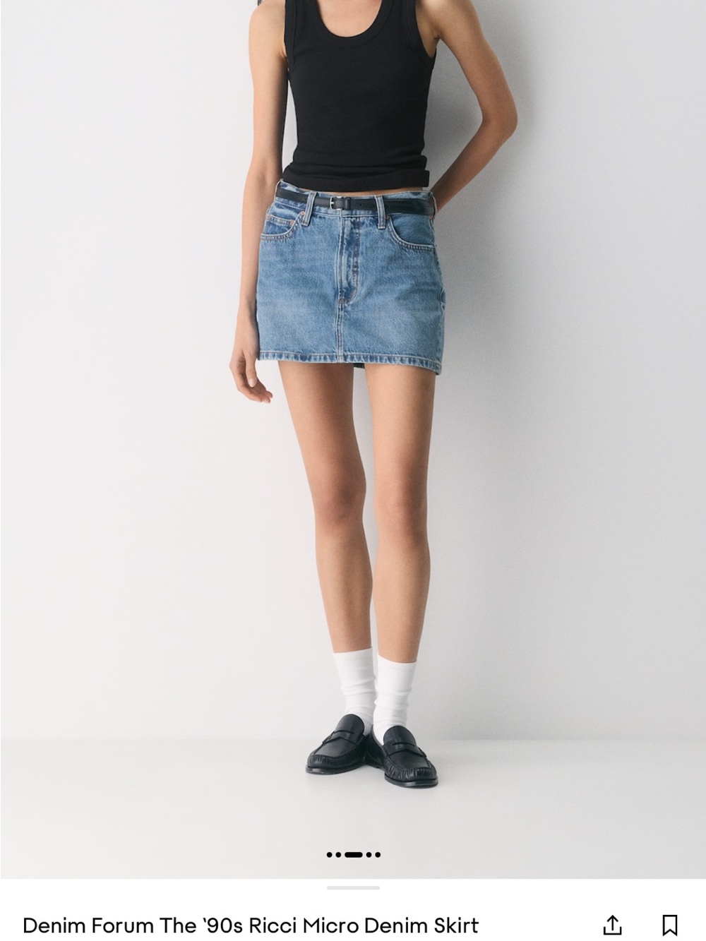 Denim Forum Light Blue Micro Denim Skirt